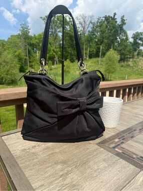 EUC Kate Spade New York Esther Black Nylon Bow Shoulder Bag